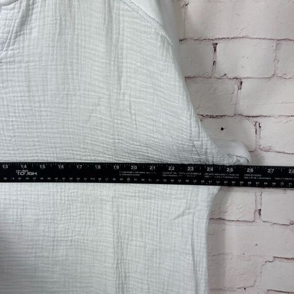 Magellan Outdoors Lounge Set Womens Large Relaxed Fit Shirt Shorts 2 Pc White - Picture 4 of 13